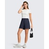 image:imageG4Free Strowen Casual Shorts for Women 4  Elastic Waist Lightweight Quick Dry Athletic Shorts with PocketsDark Navy