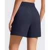 image:imageG4Free Strowen Casual Shorts for Women 4  Elastic Waist Lightweight Quick Dry Athletic Shorts with PocketsDark Navy