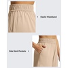 image:imageG4Free Strowen Casual Shorts for Women 4  Elastic Waist Lightweight Quick Dry Athletic Shorts with PocketsLight Khaki