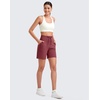 image:imageG4Free Womens Athletic Running Shorts High Waisted Summer Casual Shorts for Golf Yoga with PocketsDark Burgundy