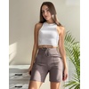 image:imageG4Free Womens Athletic Running Shorts High Waisted Summer Casual Shorts for Golf Yoga with PocketsTaupe