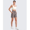 image:imageG4Free Womens Athletic Running Shorts High Waisted Summer Casual Shorts for Golf Yoga with PocketsTaupe