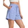 image:imageG4Free Casual Shorts for Women 4 High Waisted Lightweight Shorts with Pockets for Walking Traveling OutdoorCornflower Blue