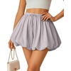 image:imageG4Free Chillwhisp Bubble Shorts for Women 3 Drawstring Lightweight Puffy Y2k Skort with PocketsChime Gray