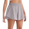 image:imageG4Free Chillwhisp Lightweight Running Shorts for Women 25 High Waist Workout Shorts with Liner Pocket TennisChime Gray