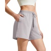 image:imageG4Free Chillwhisp Split Running Shorts for Women 3 Builtin Shorts for Athletic Workout GymChime GrayChime Gray