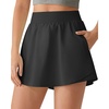 image:imageG4Free Chillwhisp Tennis Skorts Shorts for Women  2 Overlay Lightweight Flowy Skirts with Pockets for Workout RunningBlack