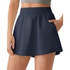 image:imageG4Free Chillwhisp Tennis Skorts Shorts for Women  2 Overlay Lightweight Flowy Skirts with Pockets for Workout RunningDark Navy