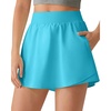 image:imageG4Free Chillwhisp Tennis Skorts Shorts for Women  2 Overlay Lightweight Flowy Skirts with Pockets for Workout RunningSky Blue