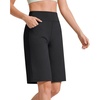 image:imageG4Free EverGoing Womens 10 Bermuda Shorts with Pockets High Waisted Knee Length Shorts for Women Walking Workout CasualBlack
