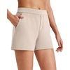 image:imageG4Free Smoofit Modal Soft Casual Shorts for Women High Waisted Summer Lounge Sweat Shorts with PocketsLight Khaki
