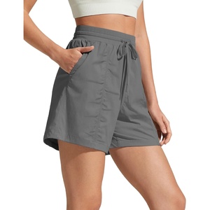image:imageG4Free Casual Shorts for Women 4 High Waisted Lightweight Shorts with Pockets for Walking Traveling OutdoorWood Gray