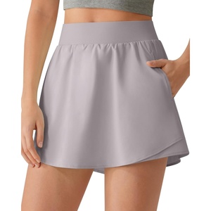 image:imageG4Free Chillwhisp Tennis Skorts Shorts for Women  2 Overlay Lightweight Flowy Skirts with Pockets for Workout RunningChime Gray