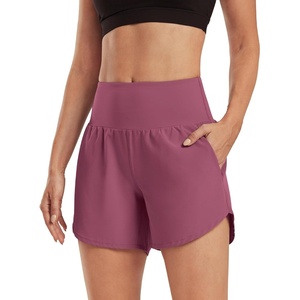 image:imageG4Free Chillwhisp Womens Athletic Shorts 4 High Waisted Lightweight Running Shorts with PocketsDark Burgundy