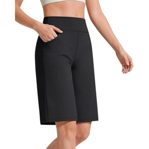 image:imageG4Free EverGoing Womens 10 Bermuda Shorts with Pockets High Waisted Knee Length Shorts for Women Walking Workout CasualBlack