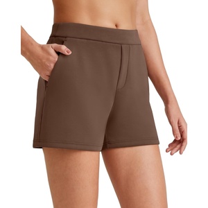 image:imageG4Free Smoofit Modal Soft Casual Shorts for Women High Waisted Summer Lounge Sweat Shorts with PocketsDark Coffee