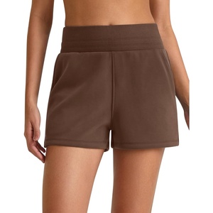 image:imageG4Free Smoofit Modal Soft Sweat Shorts for Women High Waist Summer Comfy Casual Shorts with PocketsDark Coffee