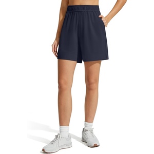image:imageG4Free Strowen Casual Shorts for Women 4  Elastic Waist Lightweight Quick Dry Athletic Shorts with PocketsDark Navy