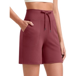 image:imageG4Free Womens Athletic Running Shorts High Waisted Summer Casual Shorts for Golf Yoga with PocketsDark Burgundy