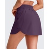 image:imageG4Free A Line Golf Skirts for Women 15 Elastic High Waisted Tennis Skorts Soft Casual Athletic Inner Shorts 4 PocketsGrape Purple