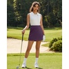 image:imageG4Free A Line Golf Skirts for Women 15 Elastic High Waisted Tennis Skorts Soft Casual Athletic Inner Shorts 4 PocketsGrape Purple