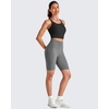 image:imageG4Free Barefeel Cropped Workout Tops for Women Built in Bra Removable Padded Longline Sports Bras Racerback Yoga TopsBlack