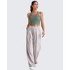 image:imageG4Free Barefeel Cropped Workout Tops for Women Built in Bra Removable Padded Longline Sports Bras Racerback Yoga TopsGray Sage