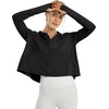 image:imageG4Free Skimetic Womens UPF 50 Sun Hoodie Shirts  Quick Dry Running Jacket Long Sleeve Rash Guard Zip Pocket Hiking AthleteBlack