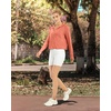 image:imageG4Free Skimetic Womens UPF 50 Sun Hoodie Shirts  Quick Dry Running Jacket Long Sleeve Rash Guard Zip Pocket Hiking AthleteBurnt Orange