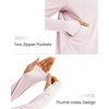 image:imageG4Free Skimetic Womens UPF 50 Sun Hoodie Shirts  Quick Dry Running Jacket Long Sleeve Rash Guard Zip Pocket Hiking AthletePink