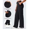 image:imageG4Free Smoofit Modal Soft Womens Wide Leg Sweatpants High Waisted Drawstring Side Slit Casual PantsBlack
