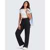 image:imageG4Free Smoofit Modal Soft Womens Wide Leg Sweatpants High Waisted Drawstring Side Slit Casual PantsBlack