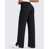 image:imageG4Free Smoofit Modal Soft Womens Wide Leg Sweatpants High Waisted Drawstring Side Slit Casual PantsBlack