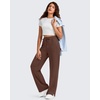 image:imageG4Free Smoofit Modal Soft Womens Wide Leg Sweatpants High Waisted Drawstring Side Slit Casual PantsCoffee Brown