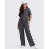 image:imageG4Free Smoofit Modal Soft Womens Wide Leg Sweatpants High Waisted Drawstring Side Slit Casual PantsDark Gray