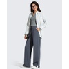 image:imageG4Free Smoofit Modal Soft Womens Wide Leg Sweatpants High Waisted Drawstring Side Slit Casual PantsDark Heather