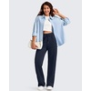 image:imageG4Free Smoofit Modal Soft Womens Wide Leg Sweatpants High Waisted Drawstring Side Slit Casual PantsDark Navy
