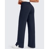 image:imageG4Free Smoofit Modal Soft Womens Wide Leg Sweatpants High Waisted Drawstring Side Slit Casual PantsDark Navy
