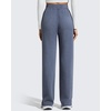image:imageG4Free Smoofit Modal Soft Womens Wide Leg Sweatpants High Waisted Drawstring Side Slit Casual PantsDenim Heather
