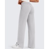 image:imageG4Free Smoofit Modal Soft Womens Wide Leg Sweatpants High Waisted Drawstring Side Slit Casual PantsLight Gray