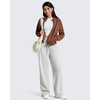 image:imageG4Free Smoofit Modal Soft Womens Wide Leg Sweatpants High Waisted Drawstring Side Slit Casual PantsMedium Heather