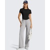 image:imageG4Free Soft Lyocell Workout Tops Womens Short Sleeve Cropped TShirt Relaxed Fit Crewneck Casual Tees Athletic RunningBlack