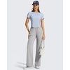 image:imageG4Free Soft Lyocell Workout Tops Womens Short Sleeve Cropped TShirt Relaxed Fit Crewneck Casual Tees Athletic RunningLight Denim