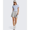 image:imageG4Free Soft Lyocell Workout Tops Womens Short Sleeve Cropped TShirt Relaxed Fit Crewneck Casual Tees Athletic RunningLight Denim