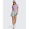 image:imageG4Free Soft Lyocell Workout Tops Womens Short Sleeve Cropped TShirt Relaxed Fit Crewneck Casual Tees Athletic RunningLight Purple