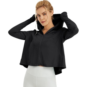image:imageG4Free Skimetic Womens UPF 50 Sun Hoodie Shirts  Quick Dry Running Jacket Long Sleeve Rash Guard Zip Pocket Hiking AthleteBlack