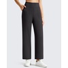 image:imageG4Free BareFeel 78 Length Women Yoga Pants with Pockets High Stretch Soft Wide Leg Cropped Trouser Casual TravelBlack