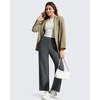 image:imageG4Free BareFeel 78 Length Women Yoga Pants with Pockets High Stretch Soft Wide Leg Cropped Trouser Casual TravelDark Gray