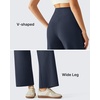 image:imageG4Free BareFeel 78 Length Women Yoga Pants with Pockets High Stretch Soft Wide Leg Cropped Trouser Casual TravelDark Navy