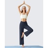 image:imageG4Free BareFeel 78 Length Women Yoga Pants with Pockets High Stretch Soft Wide Leg Cropped Trouser Casual TravelDark Navy